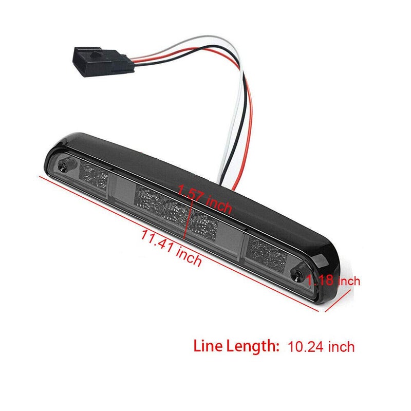 csslyzl LED Rear Stop 3rd Brake Light Replacement For Ford F150 1994-1996/ F250 F350 1994-1997/ Bronco 1992-1996, Smoked Lens Tail Brake Light Cargo Lamp with Gasket - Image 3
